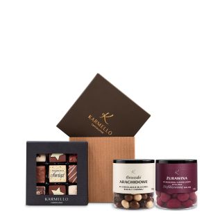 Mini Cube Gift Set with Chocolate-Covered Nuts and Dried Fruits