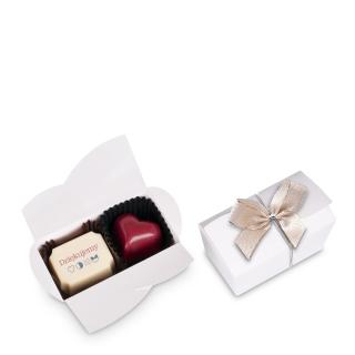 Mini Coffret with a bow and chocolate “Thank you“
