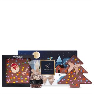 Advent Calendar with Christmas Composition of Products