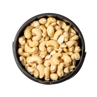Cashew nuts in a bucket package