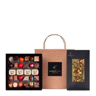 Gift Bag with Matcha and “Thank You” Pralines