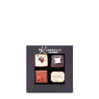 W05 Set of 4 Pralines with Chocolate “Thank you“ large