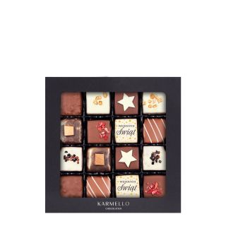 Christmas Collection of 16 Pralines – Merry Christmas